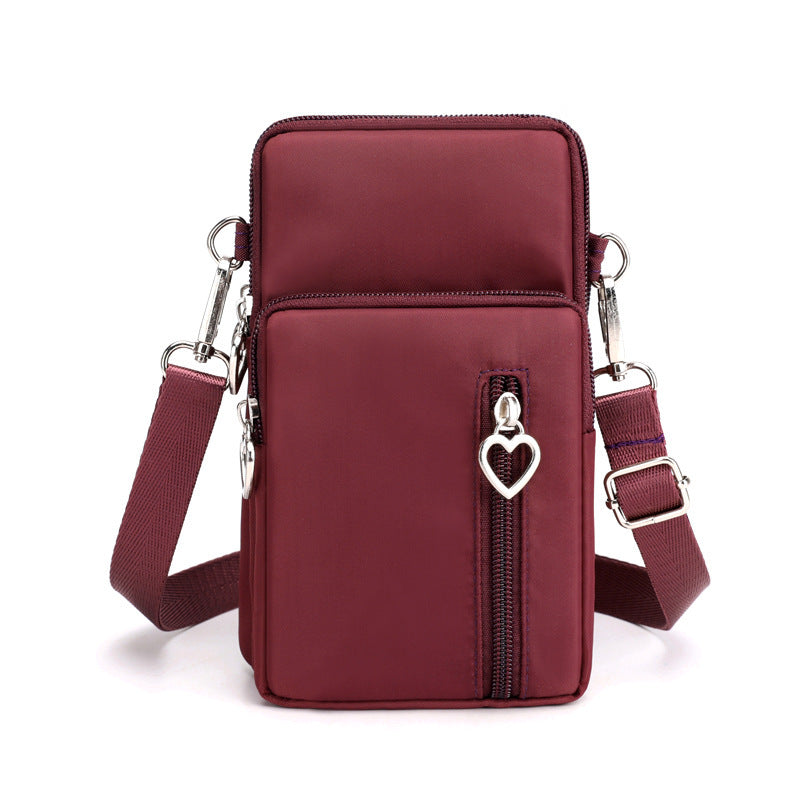 Solid Color Mobile Phone Bag Female Messenger Crossbody Shoulder Bags Women Arm Bag