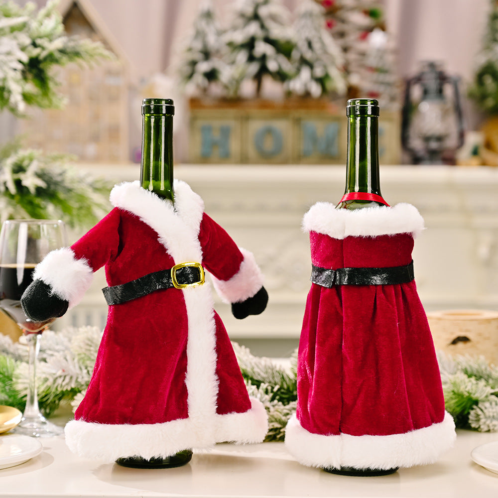 Christmas Decorations Dresses Wine Bottles Home